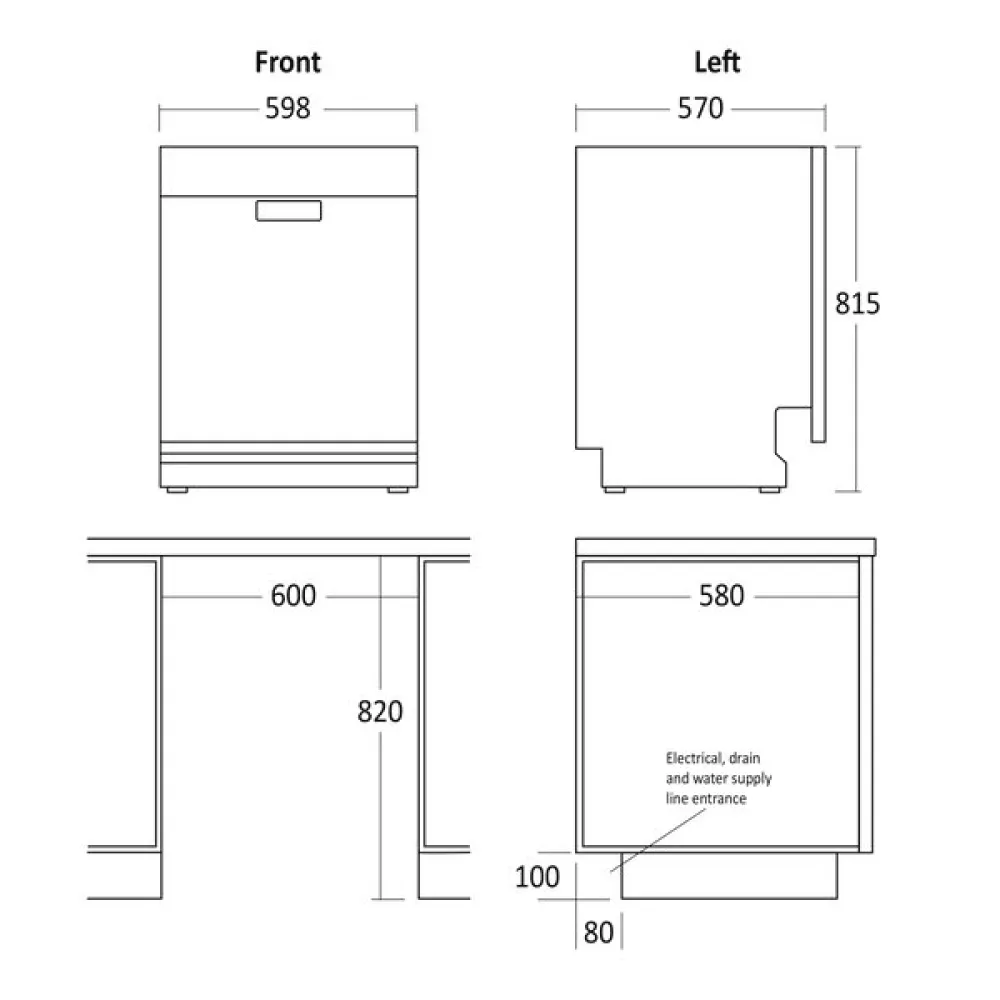 Dishwasher Scandomestic HOME 33102010000DWB1444WD