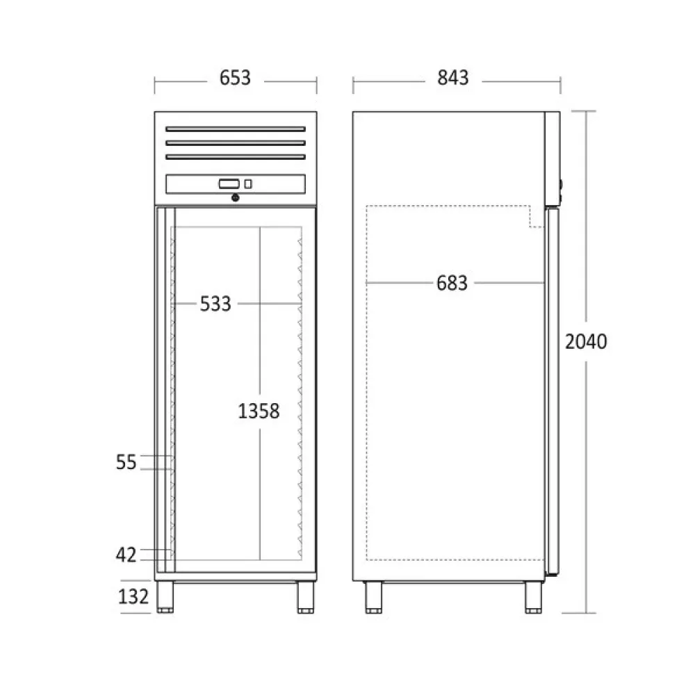 Refrigerator SCANDOMESTIC 63318510000GUR700X