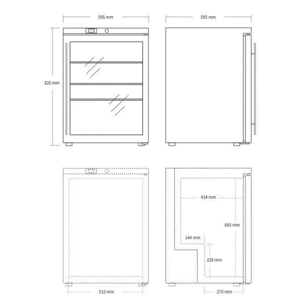 Refrigerated display cabinet SCANDOMESTIC 35310145GDE10000