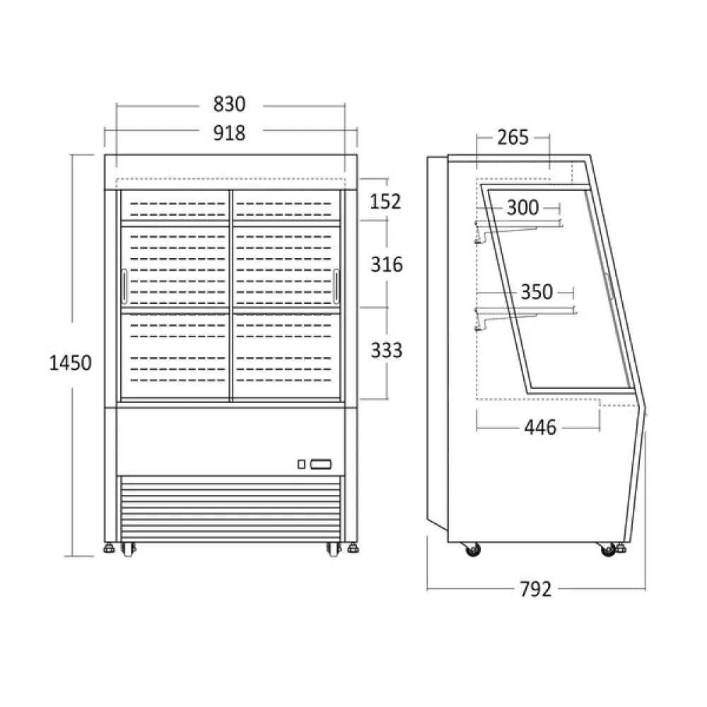 Pastry Display Cabinet SCANDOMESTIC 19311410000OFC390B