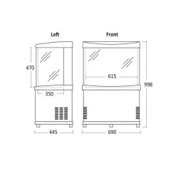 Cylindrical can display cabinet SCANDOMESTIC 34310091E10000
