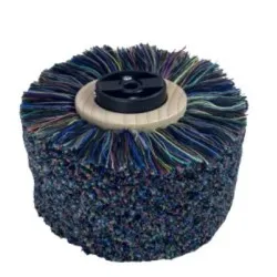 Polishing brush with wool yarn bristles, dark HEUTE 001-0330