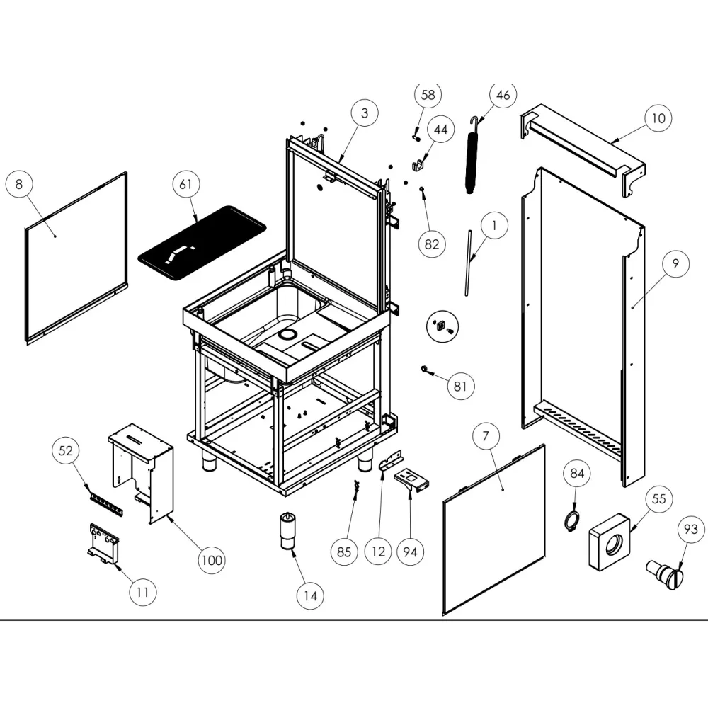 Exploded view diagram Stalgast C000002