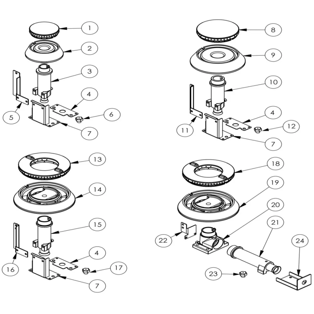 Exploded view diagram Stalgast C000005