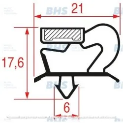 Snap-in door gasket LF L3186921