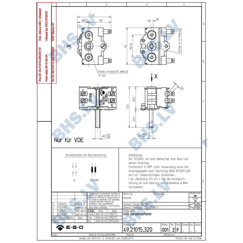 Selector switch LF L5036256
