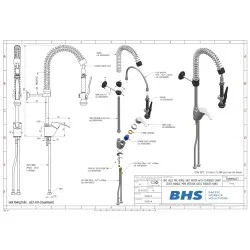 Water Mixer with Shower MONOLITH ERAMINI227