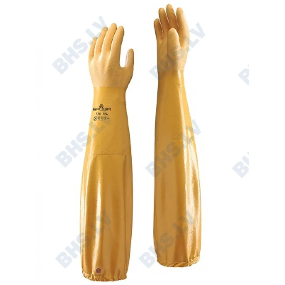 65 cm long-sleeve nitrile rubber gloves BHS-HoReCa BHS-772