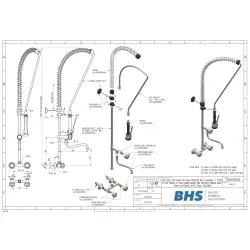 Water mixer with two inlets and shower MONOLITH P0102010206