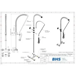 Water mixer with two inlets and shower MONOLITH P0102010251