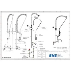 Water mixer with two inlets and shower MONOLITH P0102020156