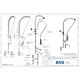 Water mixer with two inlets and shower MONOLITH P0102020156