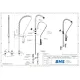 Water mixer with two inlets and shower MONOLITH P0102020158