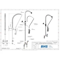 Water mixer with two inlets and shower MONOLITH P0102020127