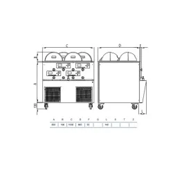 Ice-cream storage display STAFF Ice system 1959 GLS4 LX