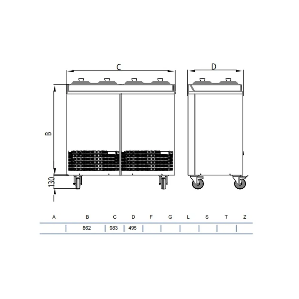 Ice-cream storage display STAFF Ice system 1959 V840 C OW