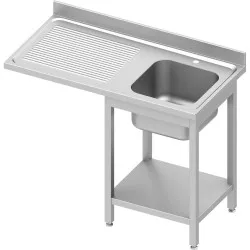Stainless steel table with sink Stalgast 980956120