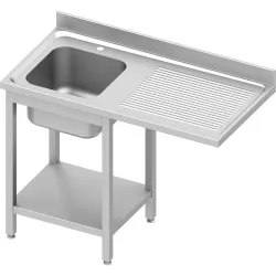 Stainless steel table with sink Stalgast 980956120