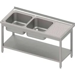 Stainless steel table with sink Stalgast 983166120