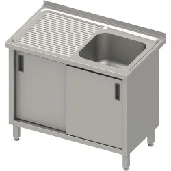 Work table with sink and door Stalgast 983886140