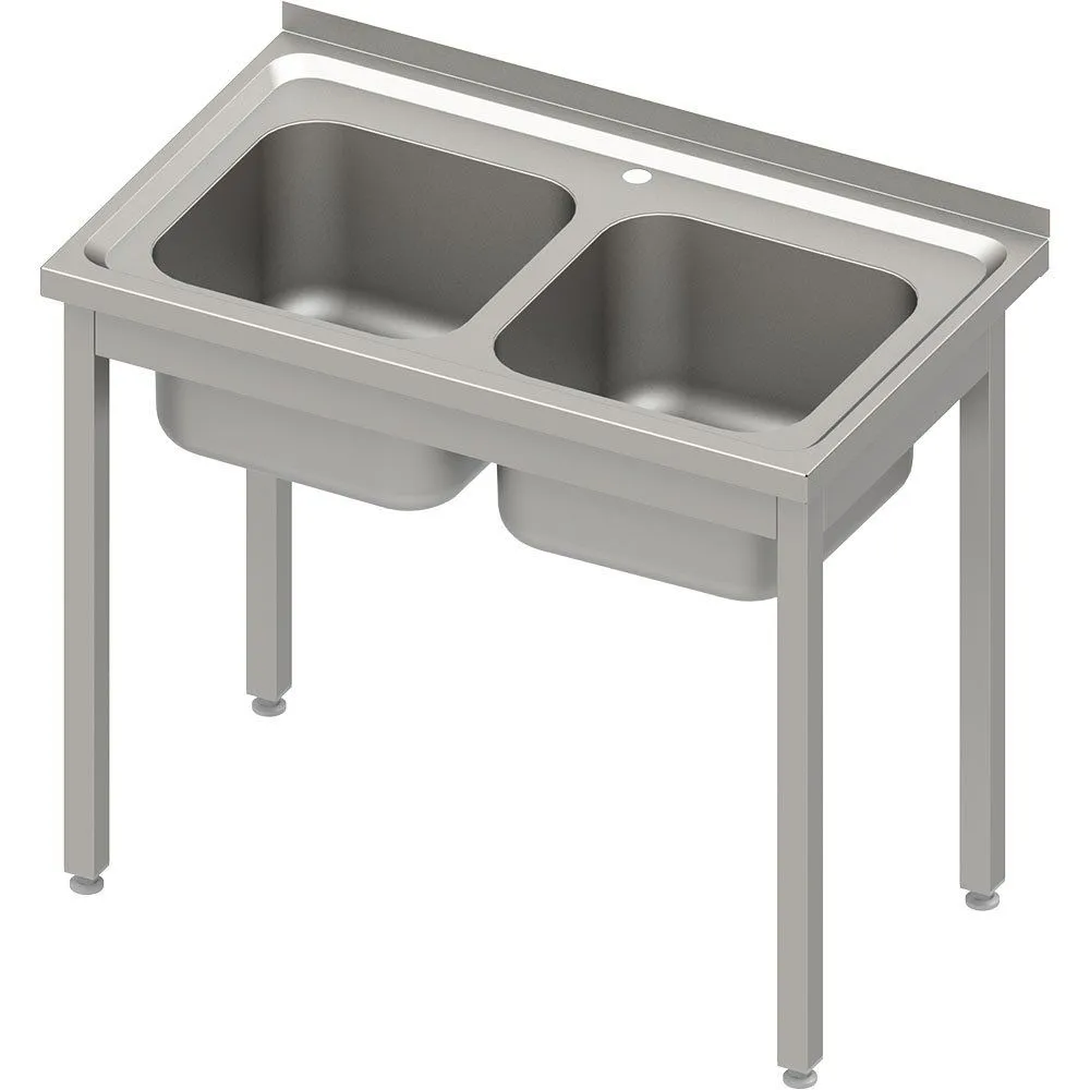 Stainless steel table with sink Stalgast 983906100