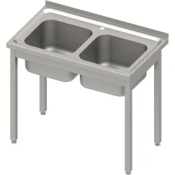 Stainless steel table with sink Stalgast 983906100