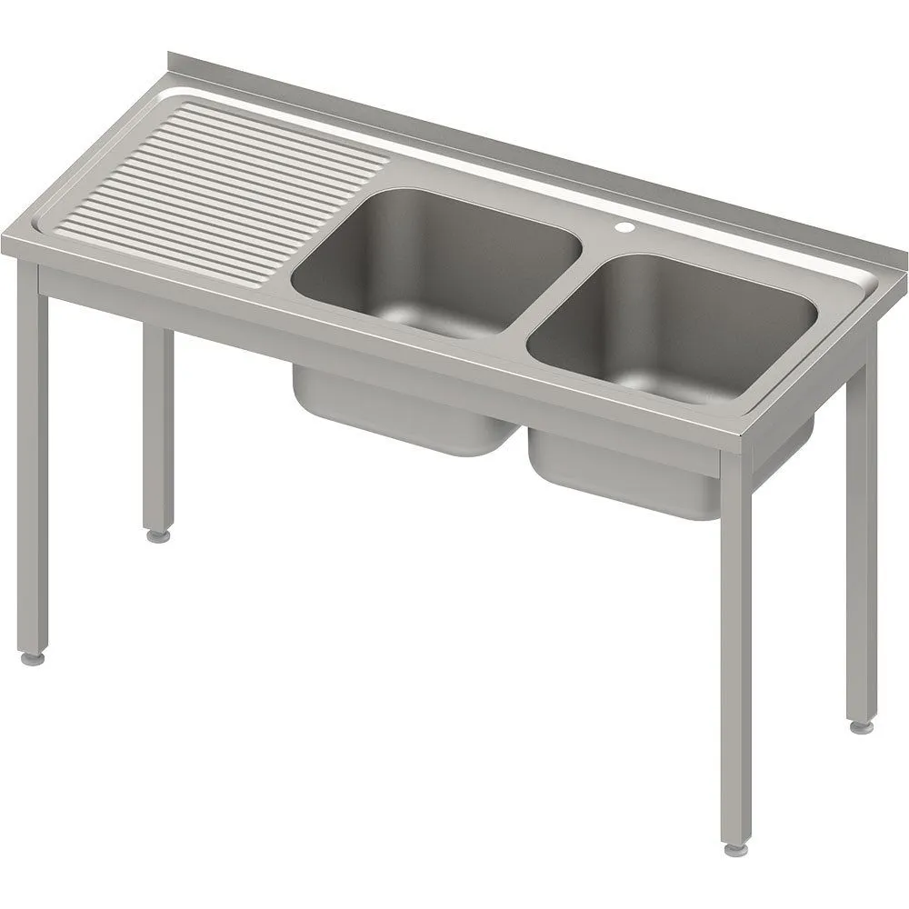 Stainless steel table with sink Stalgast 983916120