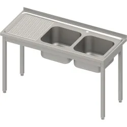 Stainless steel table with sink Stalgast 983916140