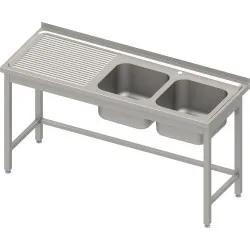 Stainless steel table with sink Stalgast 983926160