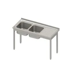 Stainless steel table with sink Stalgast 983916140