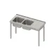 Stainless steel table with sink Stalgast 983916120