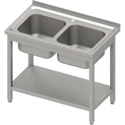 Stainless steel table with sink Stalgast 983956100
