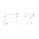 Easy-to-assemble table with shelf, depth 700 mm GREDIL 950047160