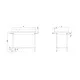 Easy-to-assemble table without a shelf, depth 600 mm GREDIL 950026150