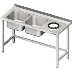 Table with sink and waste hole Stalgast 981016140
