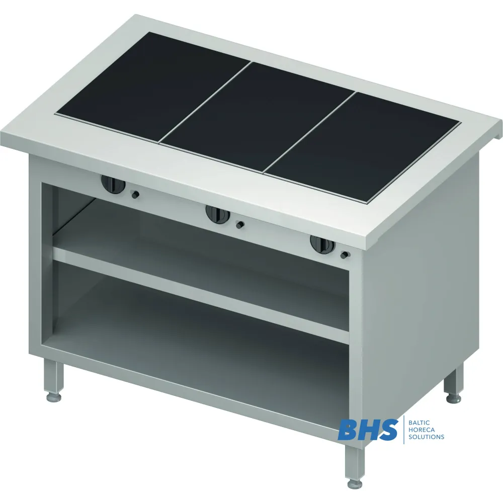 Counter with hot ceramic top and shelf Stalgast BHS233111