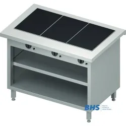 Counter with hot ceramic top and shelf Stalgast BHS233111