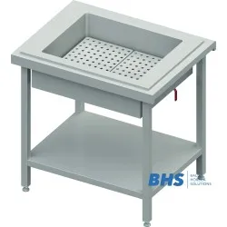 Worktop with neutral basin for ice display Stalgast BHS101091