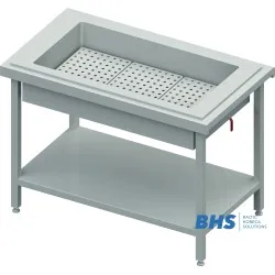 Worktop with neutral basin for ice display Stalgast BHS102121