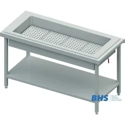 Worktop with neutral basin for ice display Stalgast BHS103151