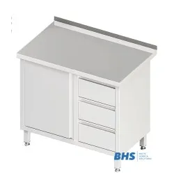 Worktable with 3 Drawers and 2 Doors Stalgast 980436080
