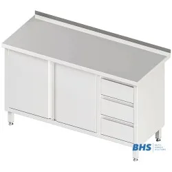 Table with 3 drawers and 2 hinged doors Stalgast 980456110