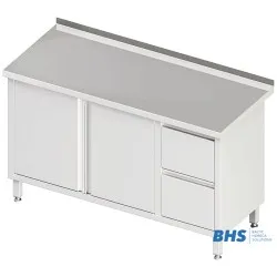 Table with 2 drawers and hinged doors Stalgast 980336110