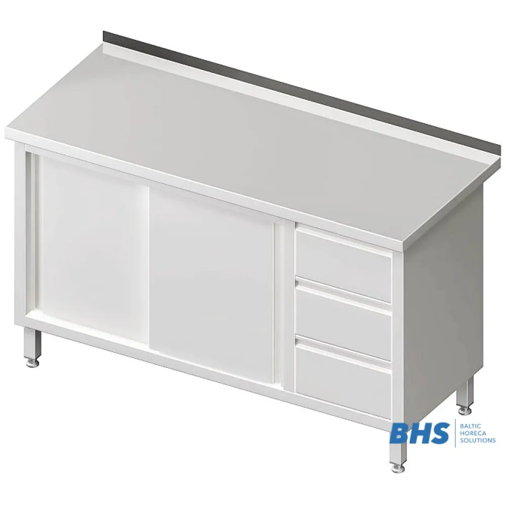Table with 3 drawers and 2 sliding doors Stalgast 980476120