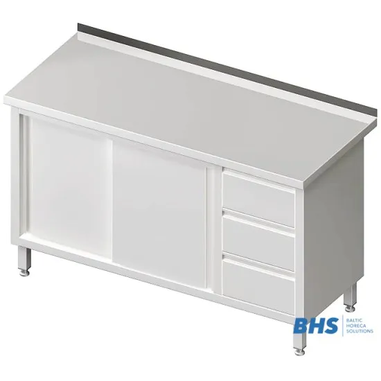 Table with 3 Drawers and 2 Sliding Doors