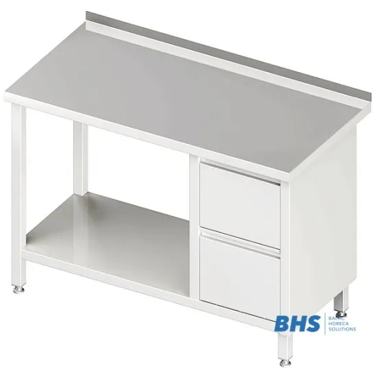Workbench with Drawers and Shelf