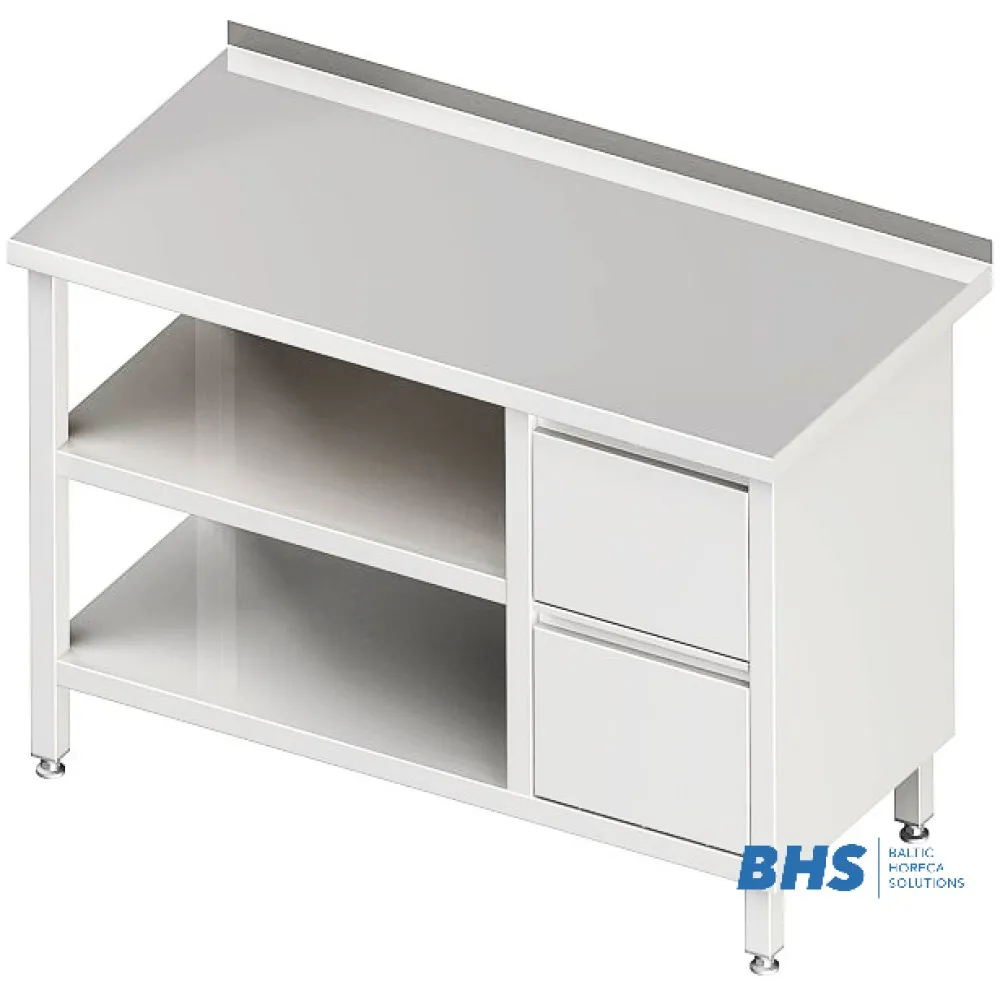 Worktable with Drawers and 2 Shelves Stalgast 980296080