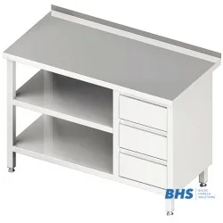 Worktable with Three Drawers and Two Shelves Stalgast 980416080