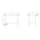 Easy-to-assemble central table with shelf, depth 700 mm GREDIL 950107100