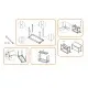Easy-to-assemble shelf, depth 500 mm GREDIL 951885100